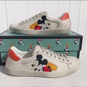 スニーカー Disney Ace Leather Sneakers RARE Gucci Ace X Disney Donald Duck Leather Sneaker Shoes